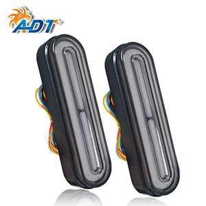 Feu arrière clignotant ADT pour moto, 60 SMD dynamique jaune-rouge, feu de position latéral carré pour camion - Product Image 1
