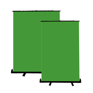 Écran <span class=keywords><strong>vert</strong></span> pliable grand format WF 210x220 cm, panneau chroma key rétractable portable pour vidéoconférence et studio - Product Image 3