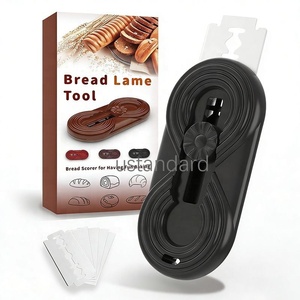 Couteau à trancher le pain français, 6 lames de rechange, fixation magnétique pour réfrigérateur, lame à baguette - Product Image 3