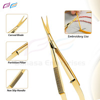 Ciseaux de beauté à ressort micro, logo personnalisé, best-seller, ciseaux incurvés en acier inoxydable, ciseaux pour extensions de sourcils, emballage professionnel Bahasa