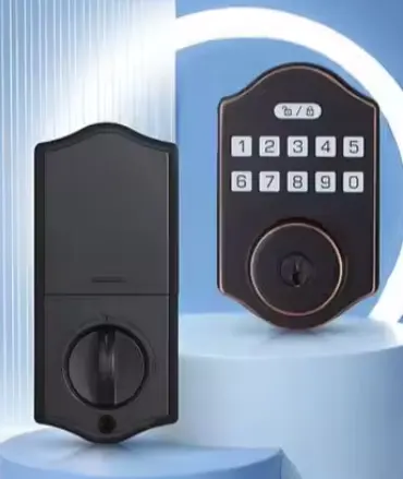 סט דלת כניסה חכמה BBDHOME - עם 2 ידיות מנוף - קוד מקלדת אלקטרונית מנעול דלת טביעת אצבע