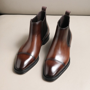 Zapatos formales de hombre personalizados de alta calidad en estilo clásico de uniforme universitario, zapatos casuales de cuero para hombre. - Product Image 4
