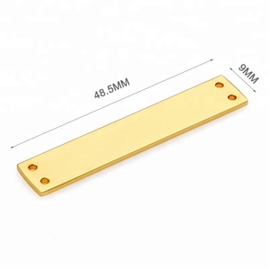 Tùy Chỉnh May Kim Loại Quần Áo Nhãn, Bán Buôn Vàng Kim Loại Trống Tên Thẻ Cho Quần Áo - Product Image 2