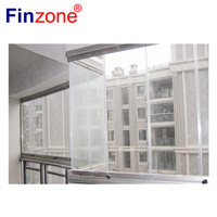 Vente en gros Finzone Mur de séparation pliable avec fenêtre en verre pour balcon