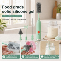 Cepillo Eléctrico para Limpiar Biberones Momcare 360 °   Cepillo Giratorio Recargable por USB, Resistente al Agua, para Bebés