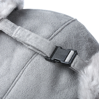 Sombrero de cazador de piel tipo Leifeng Unisex, gorro cálido con alerones para las orejas, para invierno