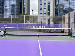 Arronax xách tay pickleball <span class=keywords><strong>net</strong></span> với bánh xe quy định Kích thước 22 ft Tòa Án mạ kẽm Ống pickleball <span class=keywords><strong>Net</strong></span> hệ thống - Product Image 3