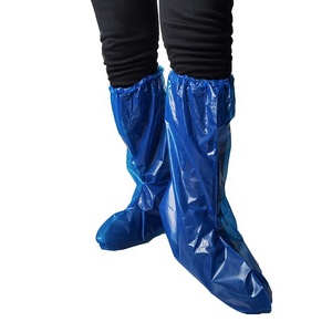Descartável <span class=keywords><strong>PE</strong></span> Sapato Longo Bota Cobre Espessado Anti-Slip Impermeável Overshoes - Product Image 1