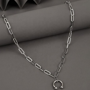 Chaînes en acier inoxydable personnalisées en gros pour femmes et hommes, colliers tendance, bijoux de corps pour anniversaires, ne se décolore jamais - Product Image 2