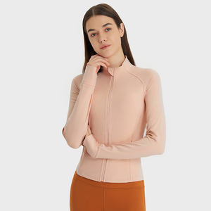 Female Lulu Sports Workout Wear Clothes Zip up Quick Dry Gym Running <strong>Long</strong> Sleeve <strong>Top</strong> Custom Women Yoga <strong>Jacket</strong>