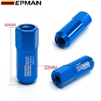 EPMAN M14X1.5 60mm Écrous de roue allongés type écaille de boucille pour jantes Honda EP-DD550B15