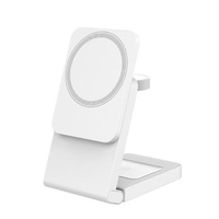 Q2.2 Station de charge sans fil magnétique 3-en-1 25W, support pliable pour iPhone 15 16, chargeur de téléphone portable multifonctionnel