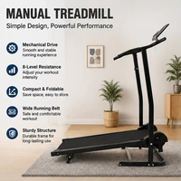 Caminadora Manual Plegable que Ahorra Espacio ZB-WTP-5, Máquina para Caminar Compacta Sin Motor para Gimnasio en Casa, Apartamento, Fitness, OEM Personalizado