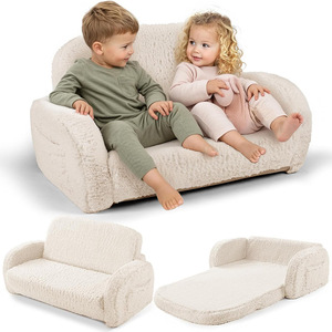 Giving Tree <b>Kids</b> Folding <b>Sofa</b> Cream Color 2 Year And Above Foldable Baby <b>Sofa</b> For Children's Room - Product Image 1