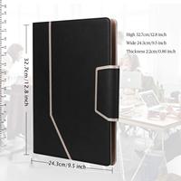Carpeta Portadocumentos A4 de Cuero PU con Clip, Estilo Mármol, para Grabado en Relieve
