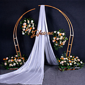 Arco de Boda Dorado Moderno, Desmontable, para Plantas Trepadoras, Decoración para Eventos y Fiestas - Product Image 4