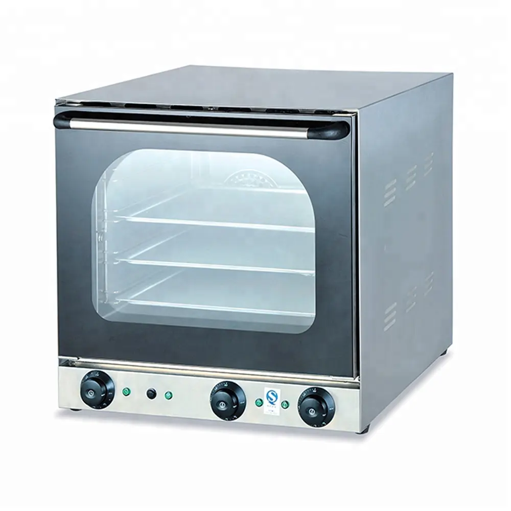 Bakkerij Restaurants Aangepaste Stoomfunctie Zelfs Verwarming Roestvrij Staal 5 Trayselectric Convectie Oven Te Koop