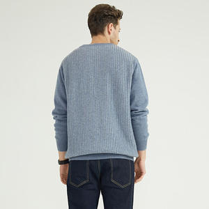 OEM Personnalisé Hommes 90% Laine 10% Cachemire Col Rond Pull Pull Tricoté Pulls pour Hommes BSCI WRAP Tricots Fabricant - Product Image 6