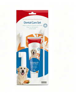 Pasta de Dientes y Cepillo de Dientes Comestibles para Mascotas, para el Cuidado Bucal y la Limpieza de Dientes de Perros, para el Mal Aliento - Product Image 4