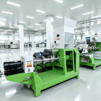 Extrudeuse de nourriture pour poissons de type sec à haute efficacité, machines de traitement de nourriture pour poissons à petite échelle
