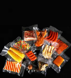 Kantong vakum kemasan makanan plastik bahan laminasi segel panas untuk makanan tas vakum nilon
