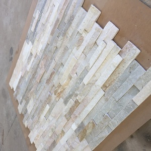 Custom-Size a forma di Z dorato giallo <span class=keywords><strong>naturale</strong></span> quarzite rivestimento della parete di pietra moderno rustico superficie Modulare <span class=keywords><strong>antiacido</strong></span> esterno - Product Image 3