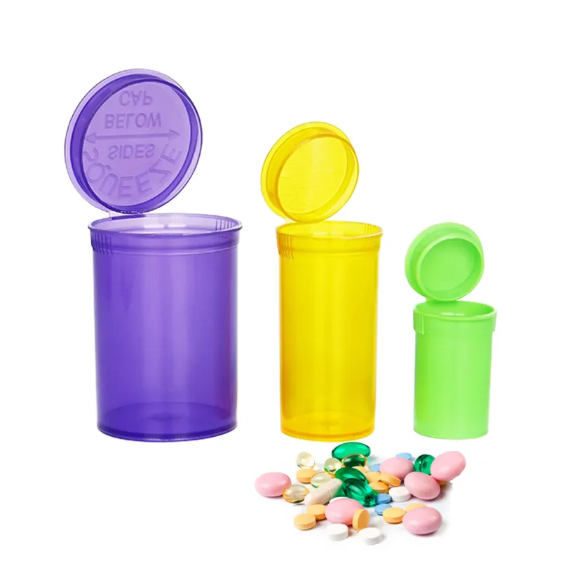 Таблетки медицинские rx пластиковые всплывающие флип-топ флакон с поп-топ крышкой