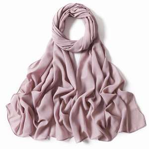 Wholesale Trendy Fashion Low Price Stylish Muslim Autumn Cotton Long Chiffon <b>Hijab</b> Scarf for Women - Product Image 2
