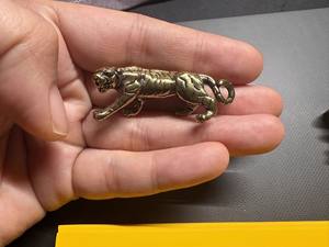 Messing Tiger Skulptur, dekorative Vintage-Stil Figur für Wohnzimmer, Indoor Tabletop Decor - Product Image 6