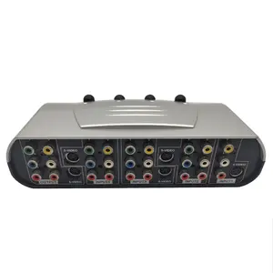 En uygun manuel HD ses/bileşen/kompozit Video/s-video RCA A/V AV seçici switcher
