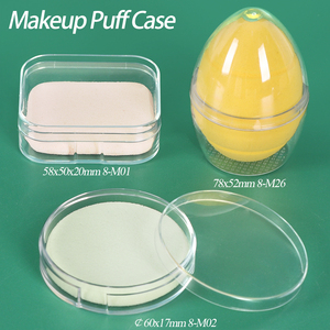 SUNSHING Clear Round Plastic <b>Box</b> Powder Puff Container Portable <b>Makeup</b> Puff Case Holder Travel Acrylic <b>Makeup</b> Puff <b>Storage</b> <b>Box</b> - Product Image 2