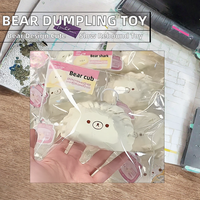 Jouet anti-stress en silicone alimentaire LC Cute Bear Dumpling à récupération lente, souple, pour soulager le stress, unisexe, pour les 14 ans et plus