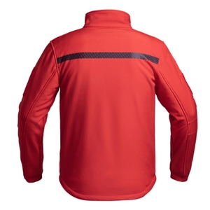 Chaqueta Incendie de seguridad para hombre Softshell roja personalizada, abrigo térmico resistente al agua, soporte informal de otoño para senderismo - Product Image 3
