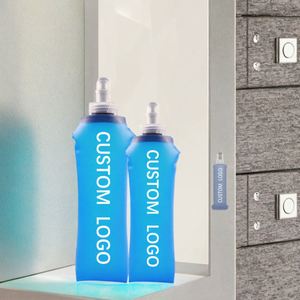 Minimalist Modern Custom Shape PVC <b>UV</b> Printed Portable Quick Hydration Protective Odorless Soft Collapsible <b>Water</b> <b>Bottle</b> for - Product Image 3