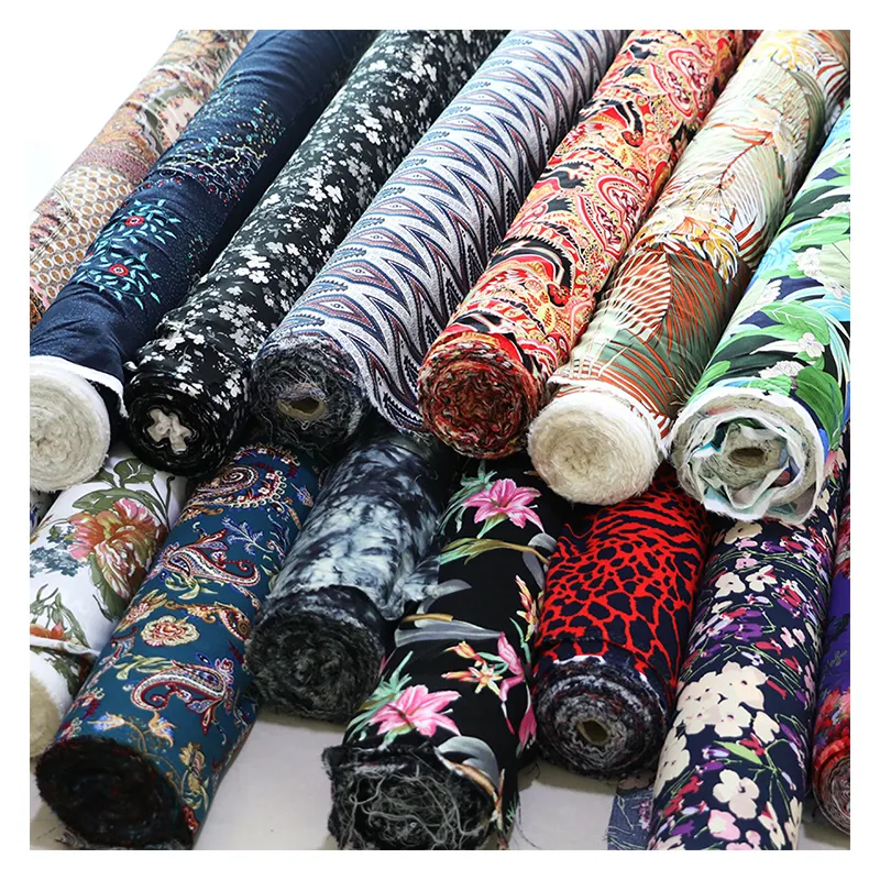 Cheap floral women pajamas digital hotsale spun viscose print 100% rayon fabric