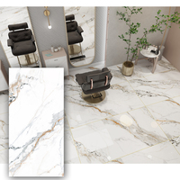 Bahan bangunan Foshan Porcelain Tiles 600x1200mm Ubin Lantai Marmer Full Body Poles Modern Sederhana untuk Ruang Tamu Ruang Makan