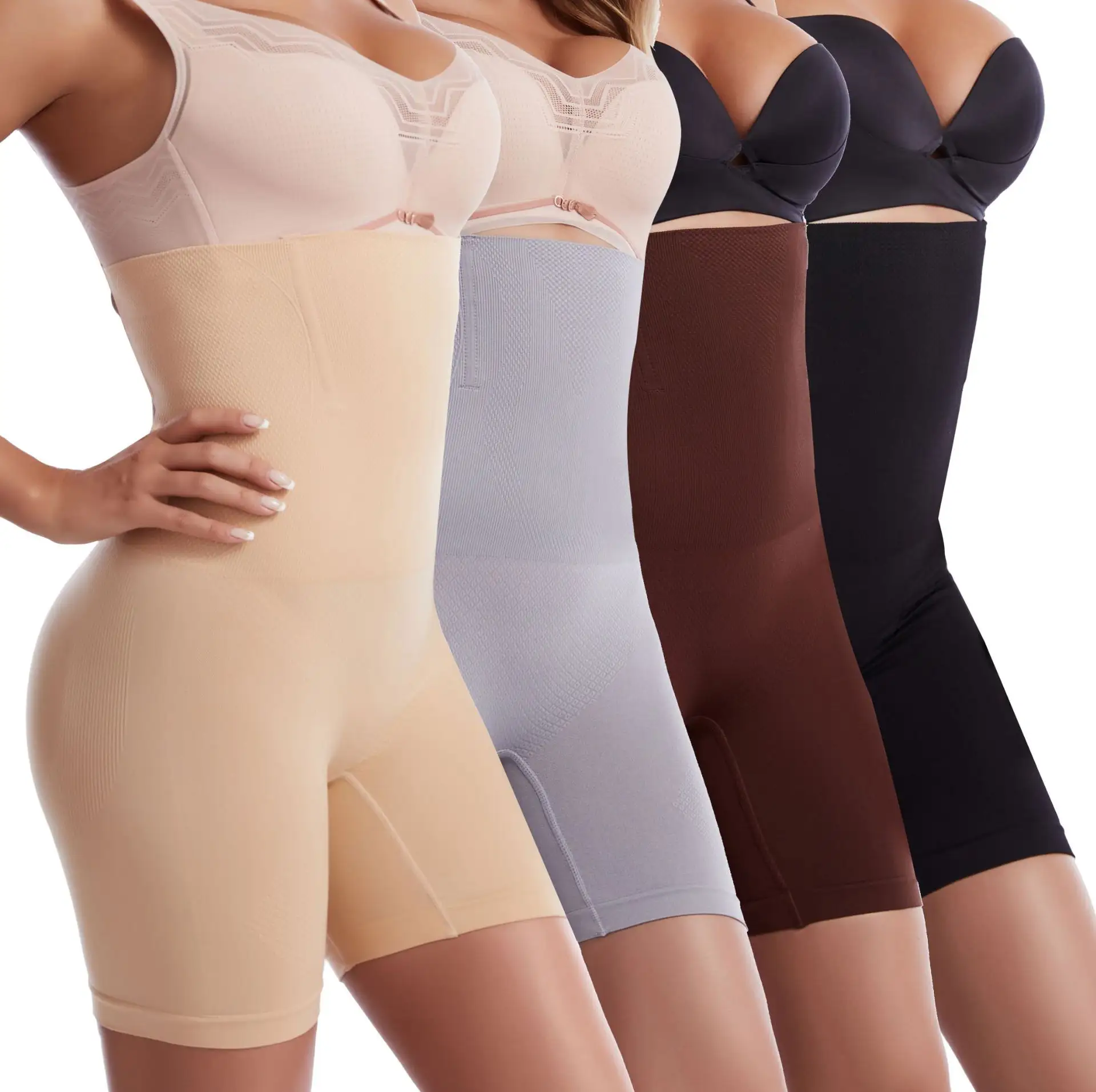 Women Plus Size Full Slimming Body High Waist Trainer Tummy Control Butt Lifter Short Panty Corset Shaper
