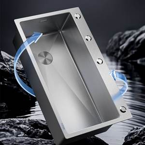 Fregadero de Cocina Personalizado de Acero Inoxidable 304, Fregadero Grande de un Solo Tazón con Drenaje Izquierdo para Conversión de Doble a Individual - Product Image 5