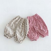 Celana Harem Bayi Kasual Motif Leopard Polkadot Bahan Corduroy Unisex untuk Anak Musim Semi Gugur