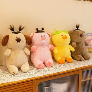 ตุ๊กตาขนนุ่มหลากหลายทรงผม ของเล่นตุ๊กตาสัตว์น่ารัก ทำจากโพลีเอสเตอร์และใยฝ้าย PP เหมาะเป็นของขวัญสำหรับเด็กชายและเด็กหญิง - Product Image 6