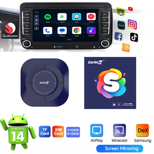 Boîtier Carlinkit Supplier Tbox 128 Go 6 en 1 double canal sans fil CarPlay AI Box Android 14 6115 GPS avec fonction de mise en miroir de l'écran du téléphone et CarPlay - Product Image 1