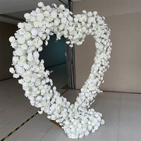 Nuevo Estilo de Arco en Forma de Corazón, Estante para Flores, Arreglo Floral, Decoración para Escaparates, Salas de Exhibición, Bodas, Flores Artificiales