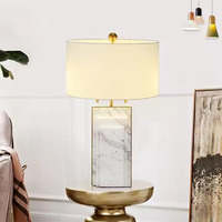 ENSEMBLE nouvelle lampe de table en marbre chinois Design moderne salon étude chambre hôtel lampe de chevet