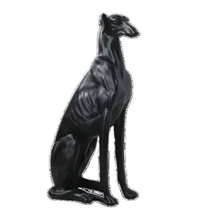 कस्टम आधुनिक राल ज्यामितीय काले कुत्ते मोल्ड घर की सजावट के लिए कस्टम स्वीकार्य