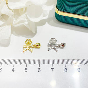 อุปกรณ์ตกแต่งไข่มุก DIY เงินแท้ WENCHI S925 ขนาด 6-8 มม. รุ่น 10327 ฐานเปล่าสำหรับทำจี้สร้อยคอหยก จีน - Product Image 4