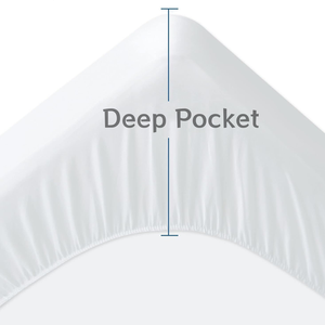 Drap-housse 100 % coton 300 fils/cm² blanc uni pour hôtels 4 étoiles et hôpitaux avec élastique au bas - Product Image 2