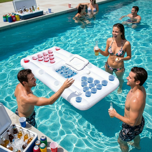 <span class=keywords><strong>Table</strong></span> flottante gonflable pour piscine avec 20, 22 ou 24 emplacements pour gobelets, support <span class=keywords><strong>de</strong></span> boissons flottant et plateau <span class=keywords><strong>de</strong></span> jeu <span class=keywords><strong>de</strong></span> <span class=keywords><strong>ping</strong></span>-<span class=keywords><strong>pong</strong></span> pour fêtes au bord <span class=keywords><strong>de</strong></span> la piscine et divertissements aquatiques - Product Image 2