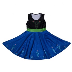 Robe de princesse inspirée de la sirène Mommy Me, <span class=keywords><strong>avec</strong></span> poches latérales, pour femmes, couleur personnalisée, longueur genou, sans manches, costume d'été - Product Image 4