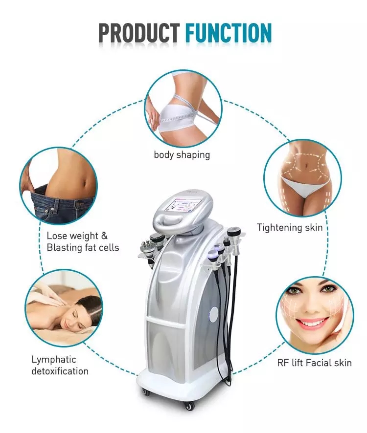 Dispositivo de belleza adelgazante rf de cavitación 7 en 1/máquina de cavitación ultrasónica de 80K