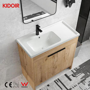 לבן מפעל משולב מתחת לרכוב ארון אמבטיה כיור כיור קרמיקה חתיכה אחת מובנית בארון כיור יד לשטוף - Product Image 5